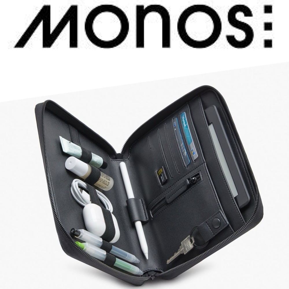 Monos Elegant Black Organizer Wallet
